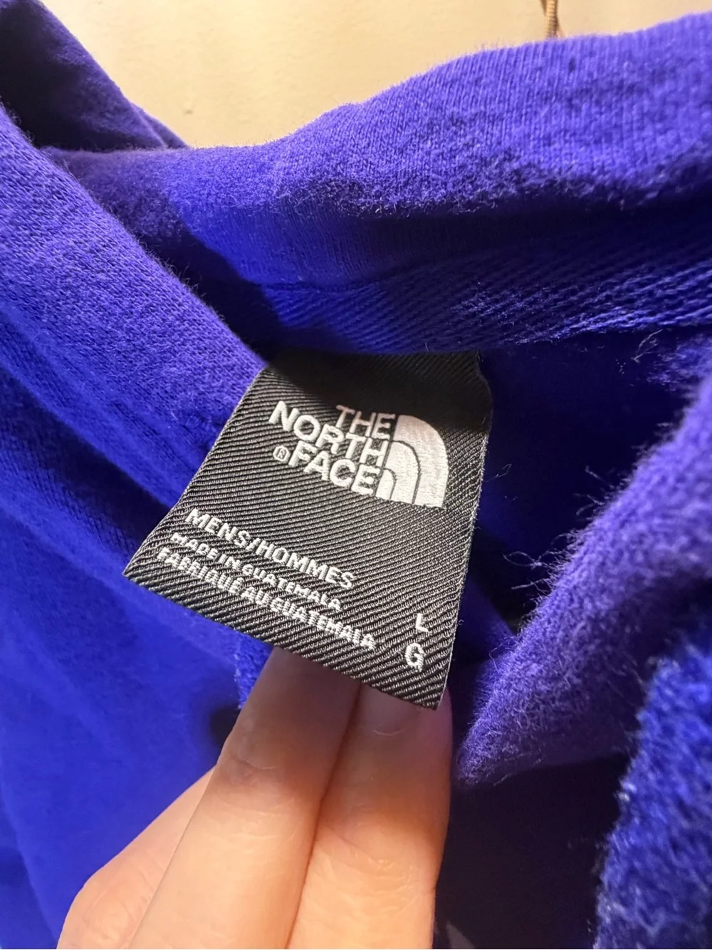 The North Face Men's Purple Pullover Hoodie with White Logo